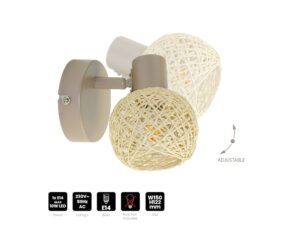 Miniaturka 2 - Kinkiet Serodia w kolorze kaszmirowym – ujęcie produktu 3