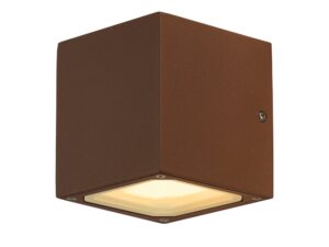Miniaturka 2 - Kinkiet zewnętrzny Sitra Cube w kolorze rdzy, oprawa góra–dół