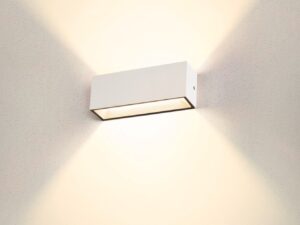 Miniaturka 7 - Biały kinkiet Sitra L LED, podwójna wiązka światła na ścianie