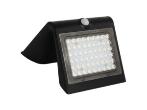 Miniaturka 2 - Czarny kinkiet solarny Felidia LED 3,2 W z czujnikiem na białym tle