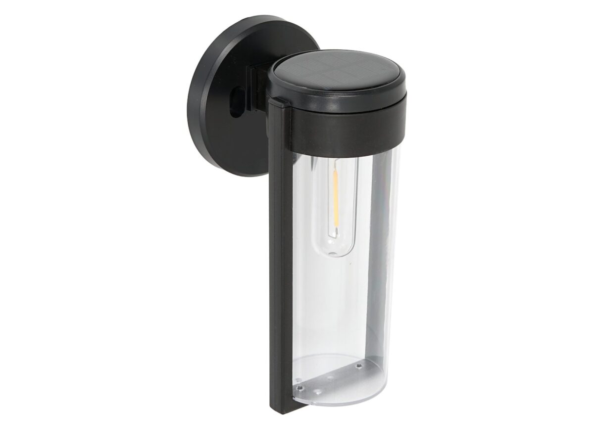 Kinkiet solarny LED 0,1 W 3000 K 20 lm IP44 czarny