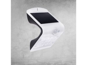 Miniaturka 11 - Biały kinkiet solarny LED w aranżacji wejścia – zdjęcie 1
