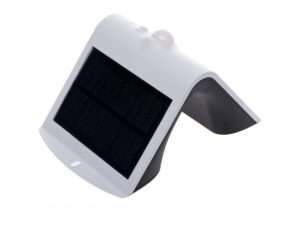 Miniaturka 3 - Biały kinkiet solarny z czujnikiem ruchu – widok front