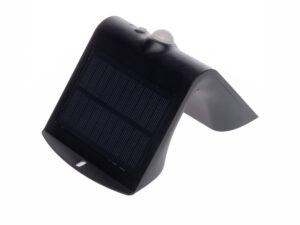 Miniaturka 2 - Czarny kinkiet solarny z czujnikiem ruchu – widok front