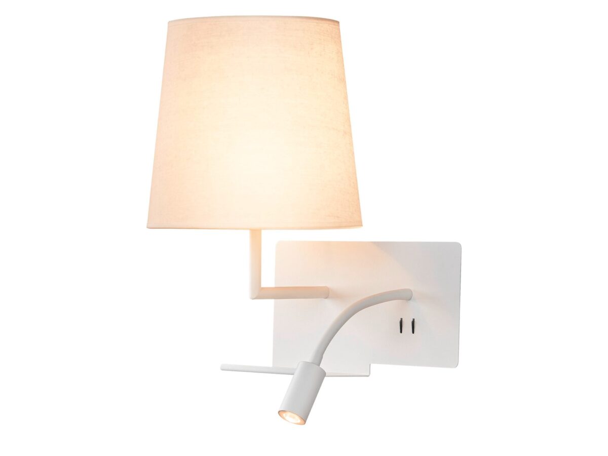 Kinkiet Somnila Flex LED biały lewy USB 32 cm