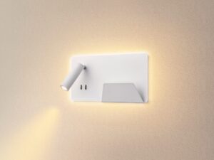 Miniaturka 10 - Somnila Spot LED w białym wykończeniu na ścianie