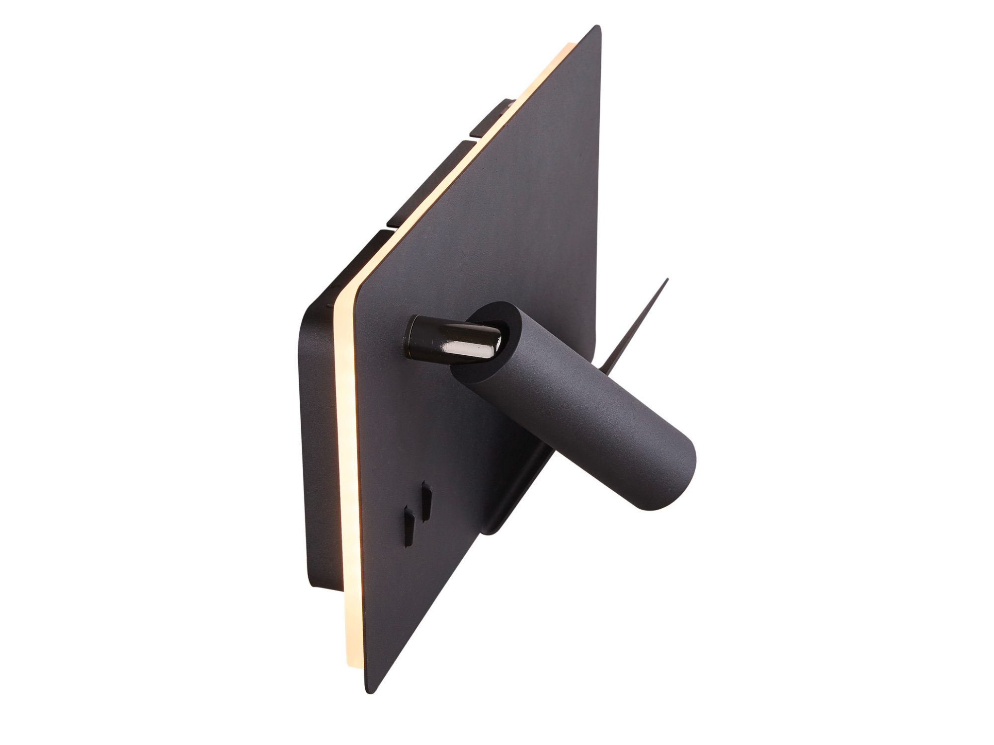 Detal czarnego kinkietu Somnila Spot LED z USB