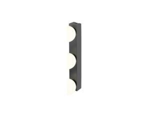 Miniaturka 1 - Czarny kinkiet Sun Mirror 46 cm LED, widok od strony kloszy