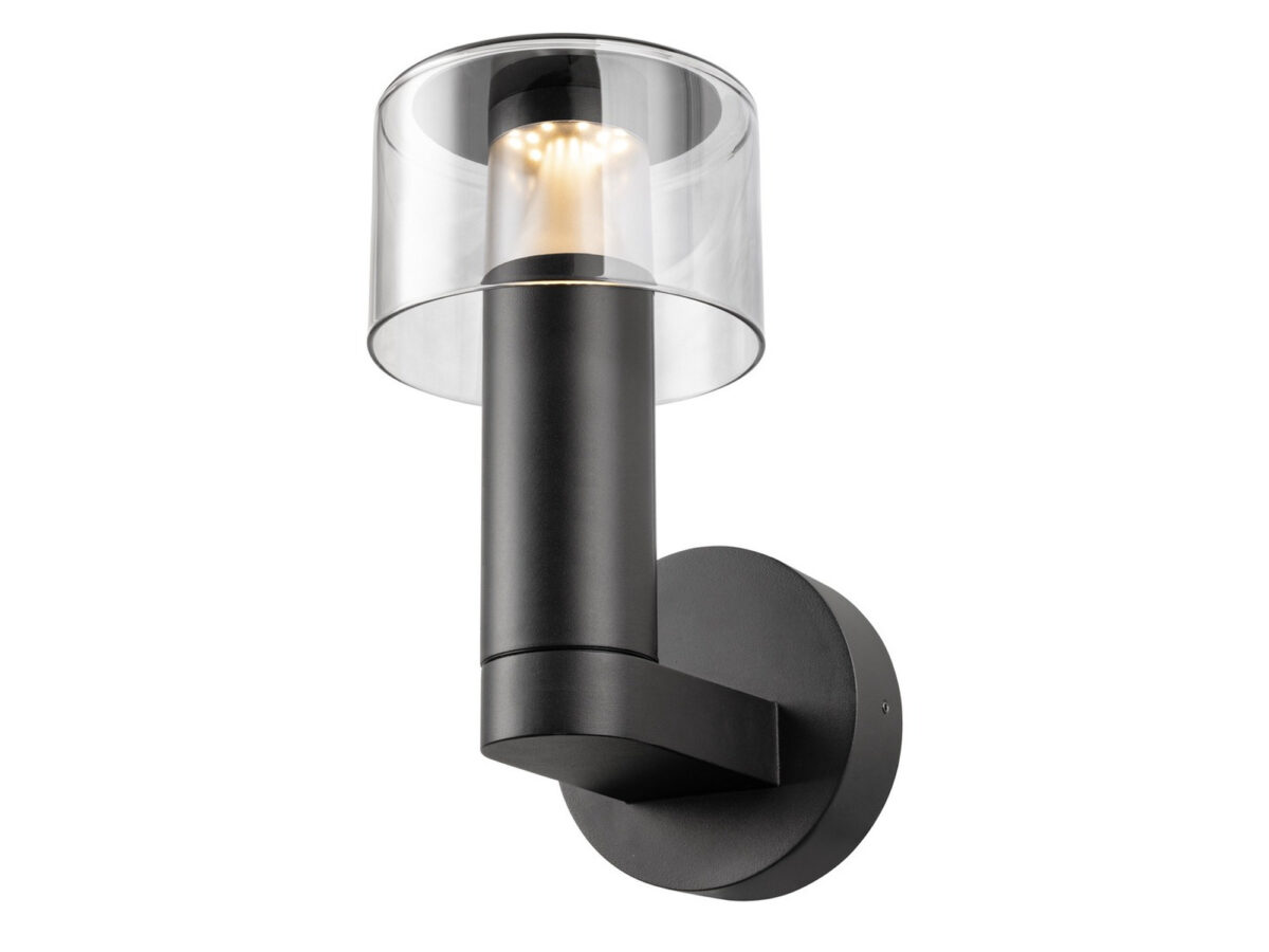 Kinkiet zewnętrzny Taha II czarny LED 10 W 15 cm IP65