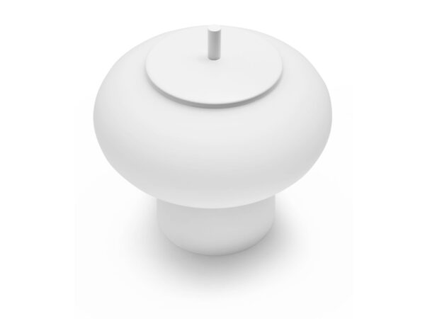 Biały kinkiet TORNI B z matowym szklanym kloszem na białym tle