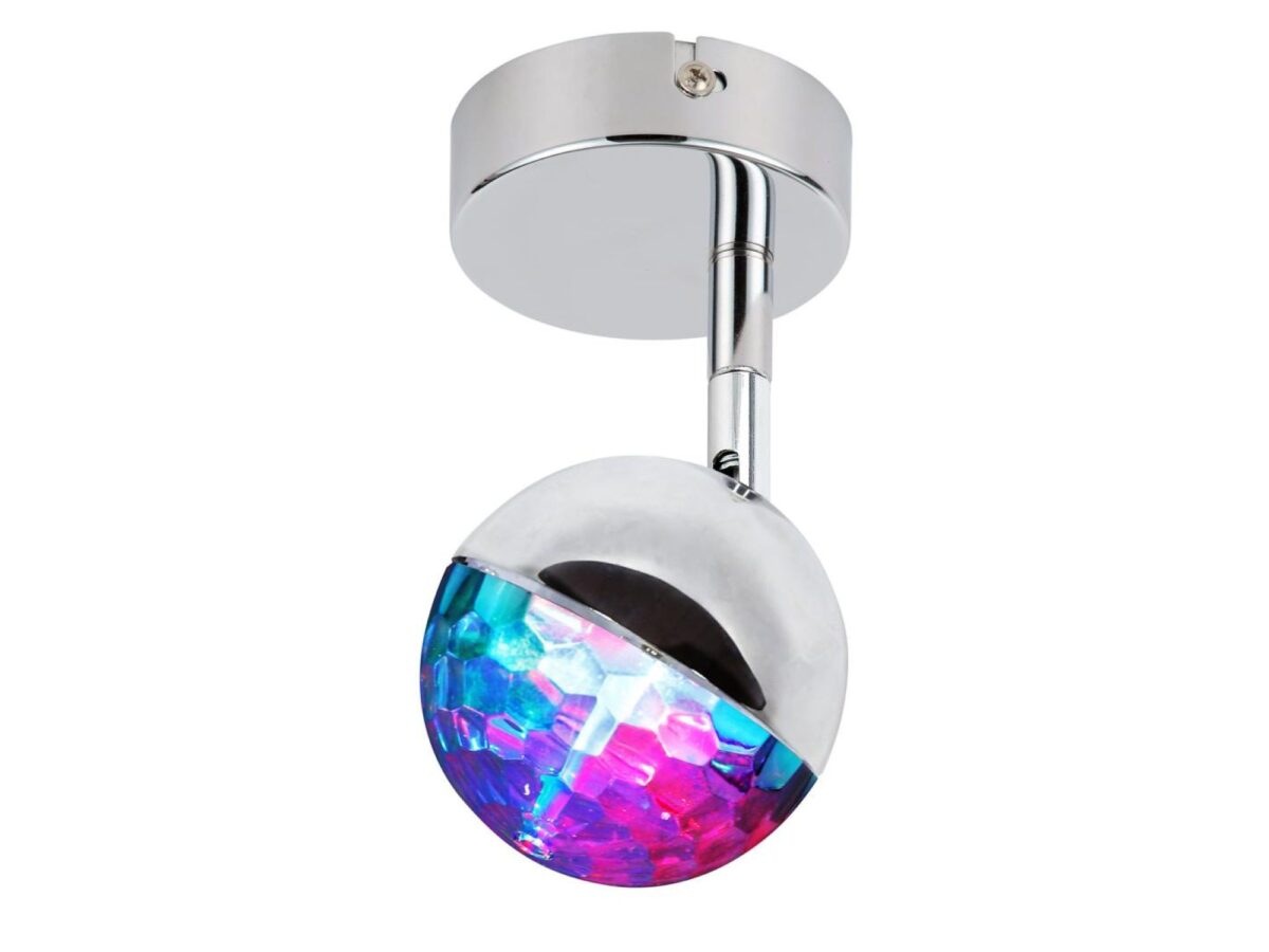 Kinkiet LED RGB Vesoreta 15 cm chromowany z przegubem