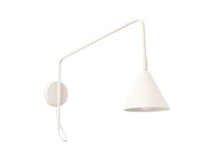 Miniaturka 58 - Kinkiet z włącznikiem Sorvella 61 cm beżowy na białym tle