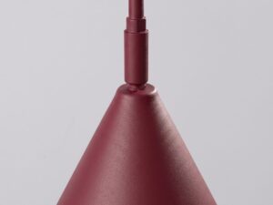 Miniaturka 23 - Kinkiet z włącznikiem Sorvella 61 cm burgund – detal mocowania klosza