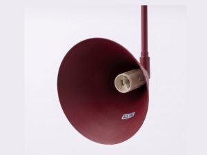 Miniaturka 24 - Kinkiet z włącznikiem Sorvella 61 cm burgund – detal wnętrza klosza