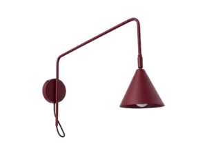 Miniaturka 19 - Kinkiet z włącznikiem Sorvella 61 cm burgund na białym tle