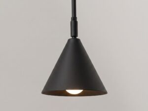 Miniaturka 87 - Kinkiet z włącznikiem Sorvella 61 cm czarny – detal klosza
