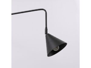 Miniaturka 50 - Kinkiet z włącznikiem Sorvella 61 cm czarny – detal ramienia z kloszem