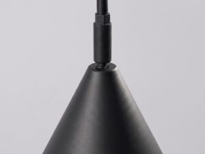Miniaturka 88 - Kinkiet z włącznikiem Sorvella 61 cm czarny – detal mocowania klosza