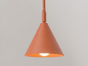 Miniaturka 99 - Kinkiet z włącznikiem Sorvella 61 cm ochra czerwona – detal klosza