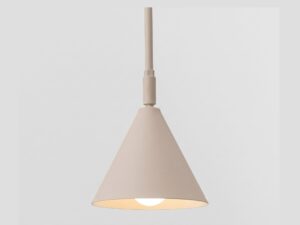 Miniaturka 30 - Kinkiet z włącznikiem Sorvella 61 cm taupe – detal klosza
