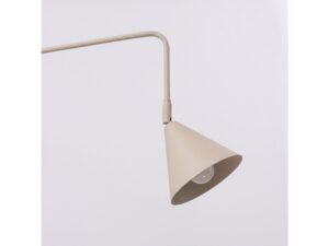 Miniaturka 75 - Kinkiet z włącznikiem Sorvella 61 cm taupe – detal ramienia z kloszem
