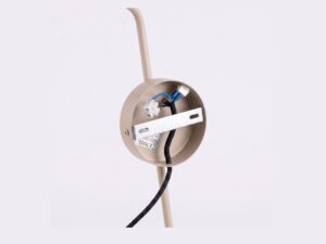 Miniaturka 77 - Kinkiet z włącznikiem Sorvella 61 cm taupe – detal mocowania do ściany