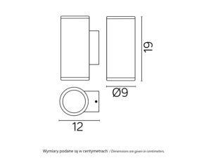 Miniaturka 3 - ADELA MIDI M1457 DG – wymiary z karty technicznej