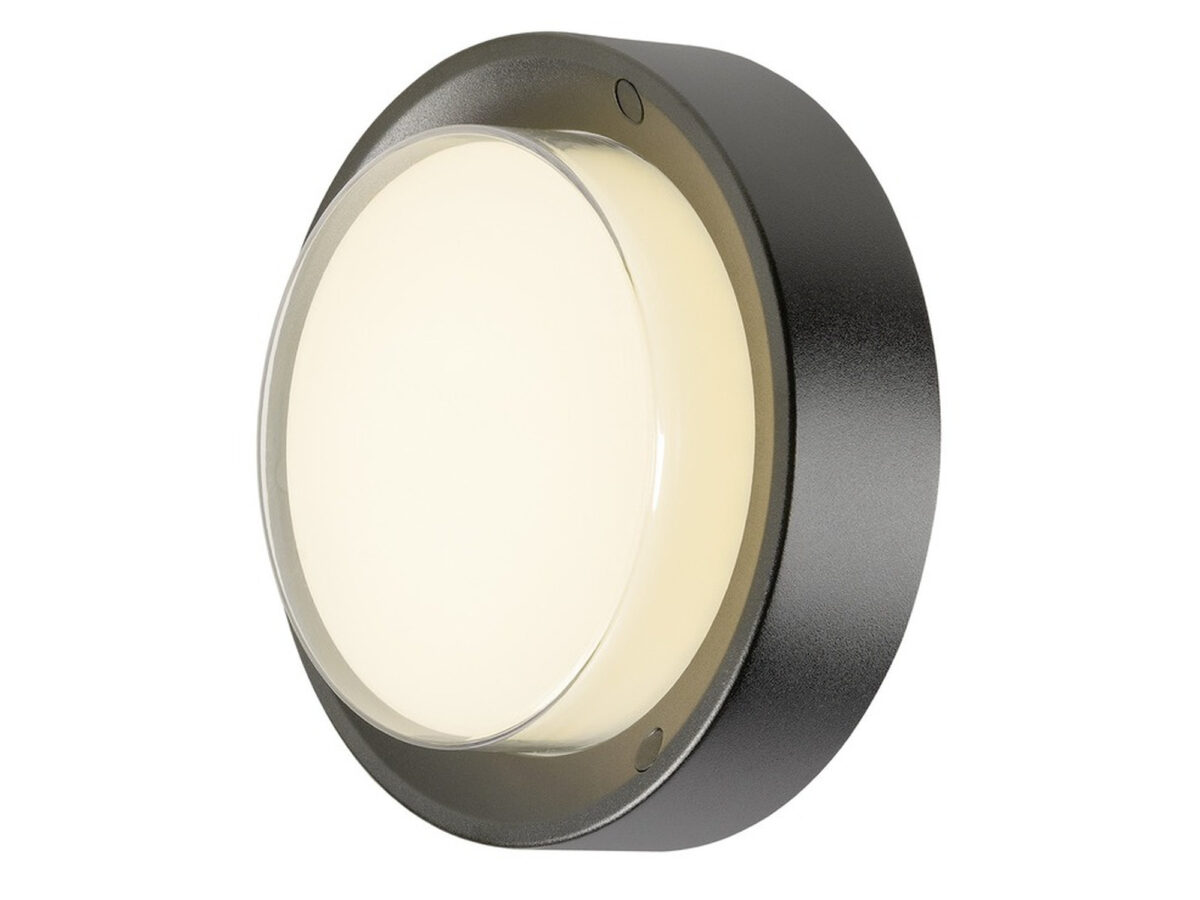 Kinkiet zewnętrzny Ainos Slide WL Round Sensor LED IP65 czarny