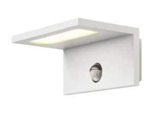 Miniaturka 1 - Biały kinkiet Angolux Sensor WL z czujnikiem ruchu na białym tle