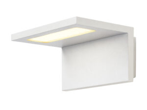 Miniaturka 4 - Biały kinkiet zewnętrzny Angolux Wall LED 3000 K na białym tle