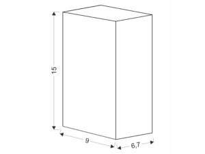 Miniaturka 1 - Rysunek wymiarowy kinkietu zewnętrznego Belivino