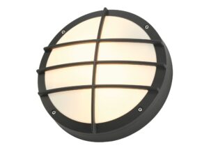 Miniaturka 1 - Antracytowy kinkiet zewnętrzny Bulan Grid na białym tle