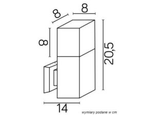 Miniaturka 3 - Kinkiet zewnętrzny CUBE CB-K – zdjęcie 4