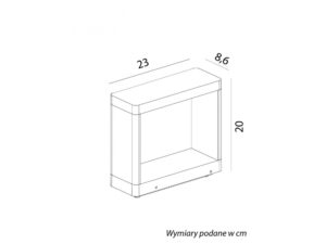 Miniaturka 4 - Kinkiet FORM B FLS-K100 rysunek wymiarowy