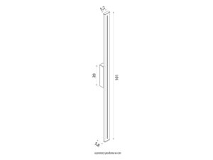 Miniaturka 4 - Kinkiet LANGER LGM-1010 – rysunek wymiarowy 101 × 5,2 × 5,8 cm