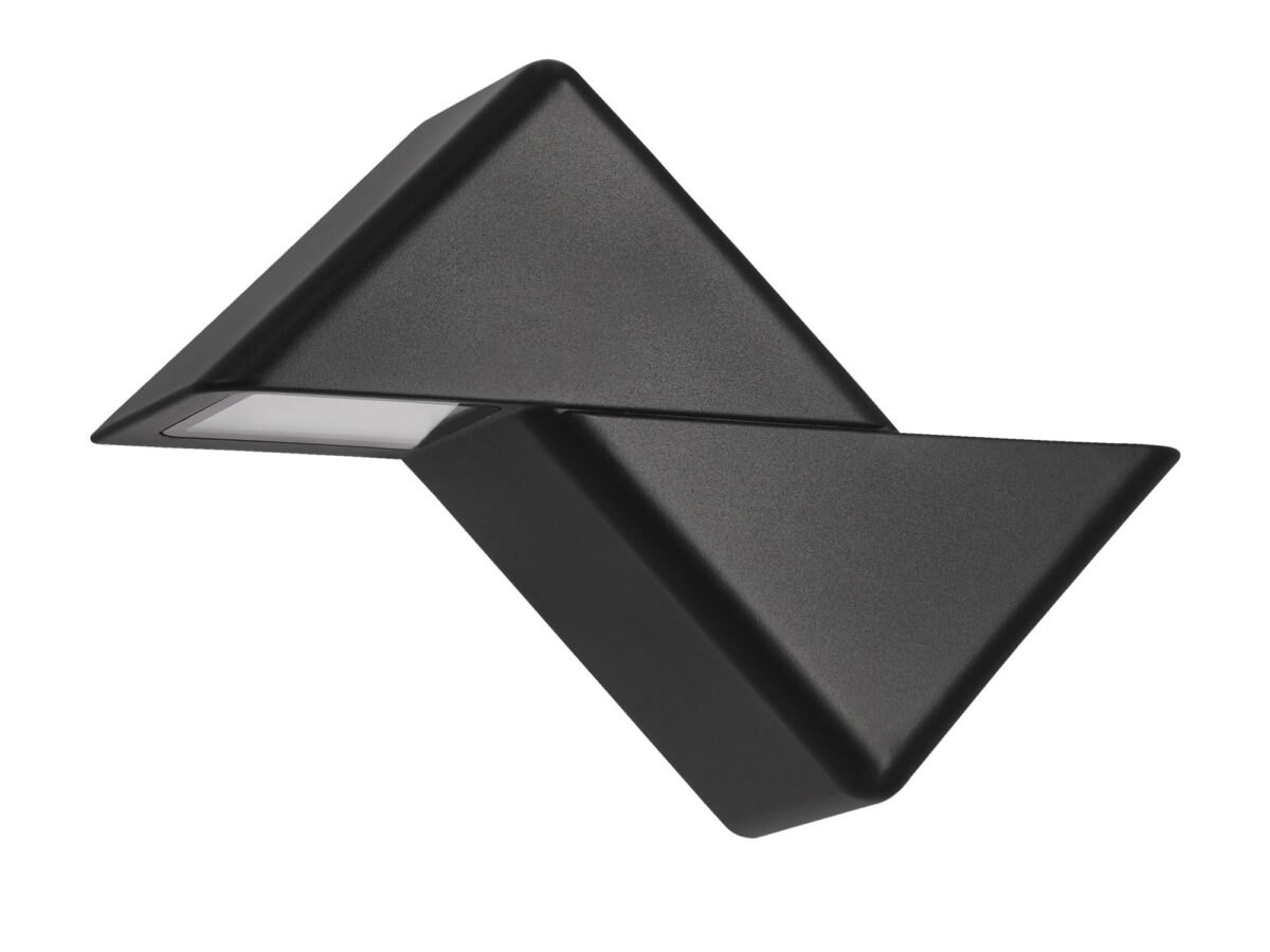 Kinkiet zewnętrzny Laveto LED 2 × 9 W IP65 czarny 29 cm