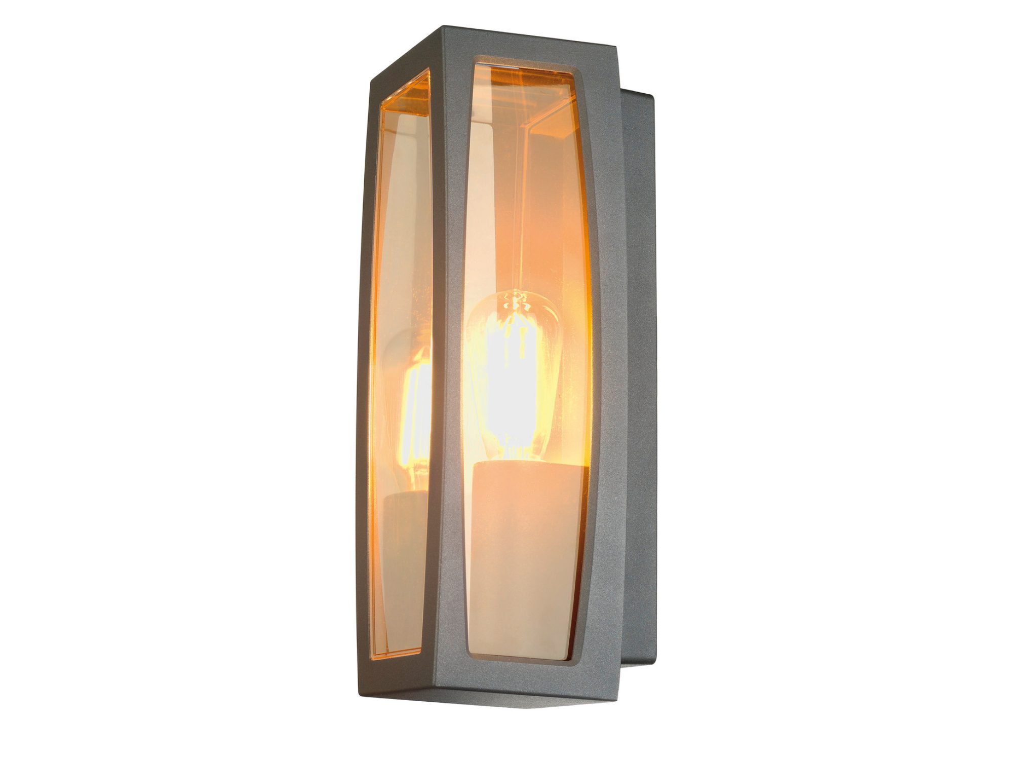 Kinkiet Meridian Box 2 w antracycie, ujęcie z boku