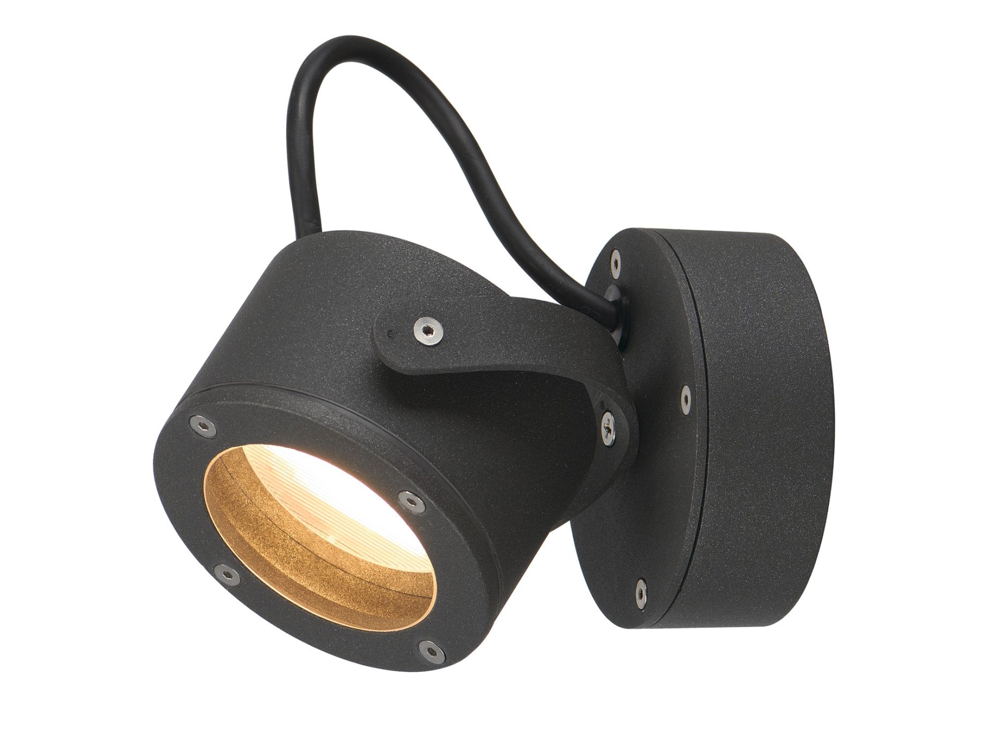 Antracytowy kinkiet zewnętrzny Sitra 360 WL z ruchomym reflektorem GX53
