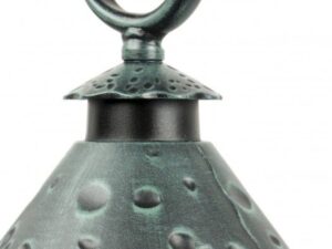 Miniaturka 5 - Detal ozdobnego daszka kinkietu Toledo w patynie zieleń