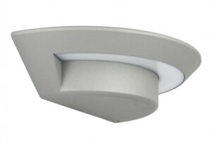 Miniaturka 5 - Kinkiet zewnętrzny UFO 1880S – srebrna oprawa LED na białym tle