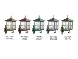 Miniaturka 3 - Dostępne wykończenia patynowe kinkietu WENECJA K 3012/1/KW G