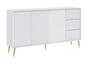 Miniaturka 1 - Biała komoda Bellvoro 179 cm z 3 drzwiami i 3 szufladami