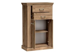 Miniaturka 1 - Komoda Ambrina 82 cm z otwartymi drzwiczkami i wysuniętymi szufladami