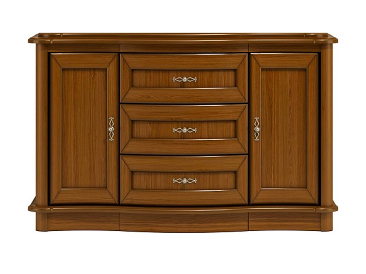 Komoda Caren C21 156 cm z 2 drzwiami i 3 szufladami, dąb orzechowy