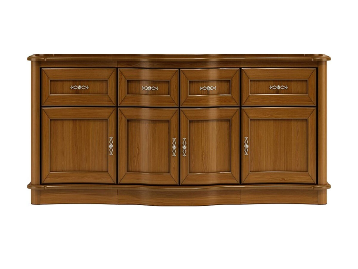 Komoda Caren C23 176 cm z 4 drzwiami i 4 szufladami, dąb orzechowy