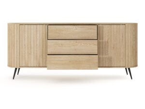 Miniaturka 1 - Komoda Credano 196 cm – trzy wysunięte szuflady