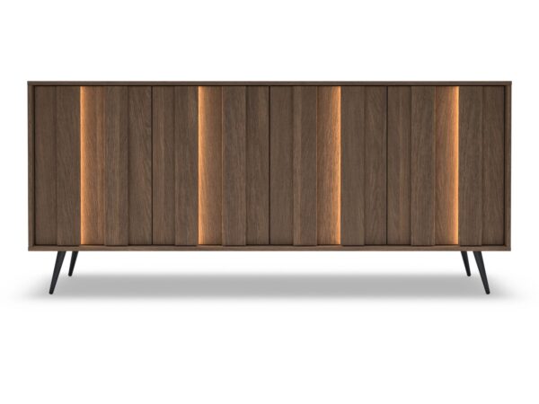 Komoda czterodrzwiowa Bervano 183 cm front z pionowym LED