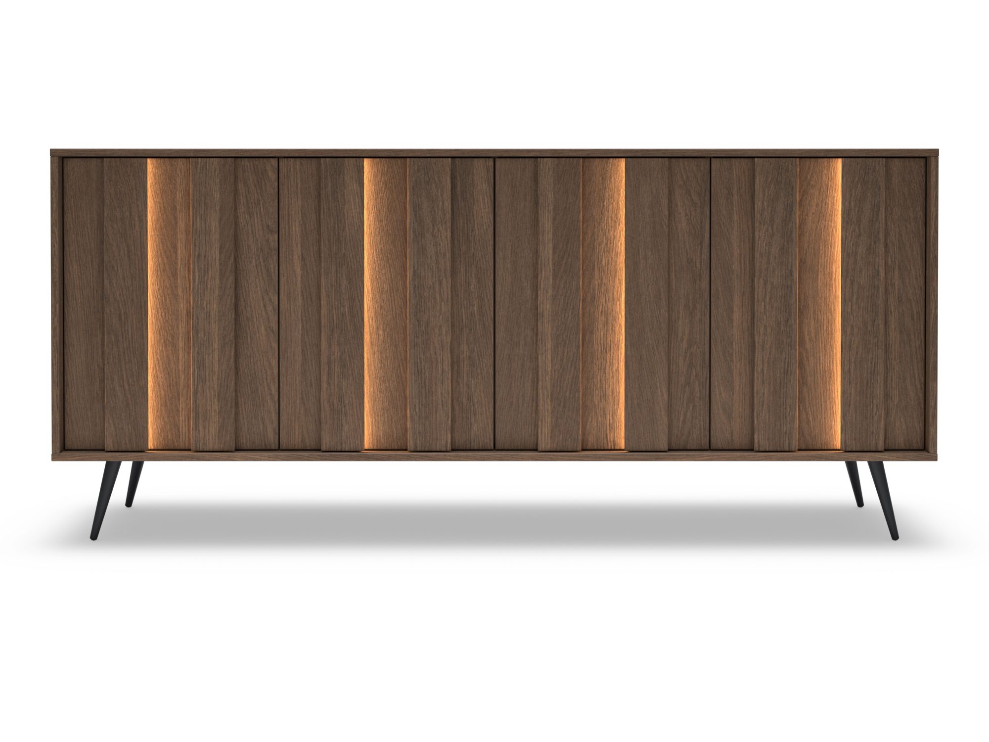 Komoda czterodrzwiowa Bervano 183 cm front z pionowym LED