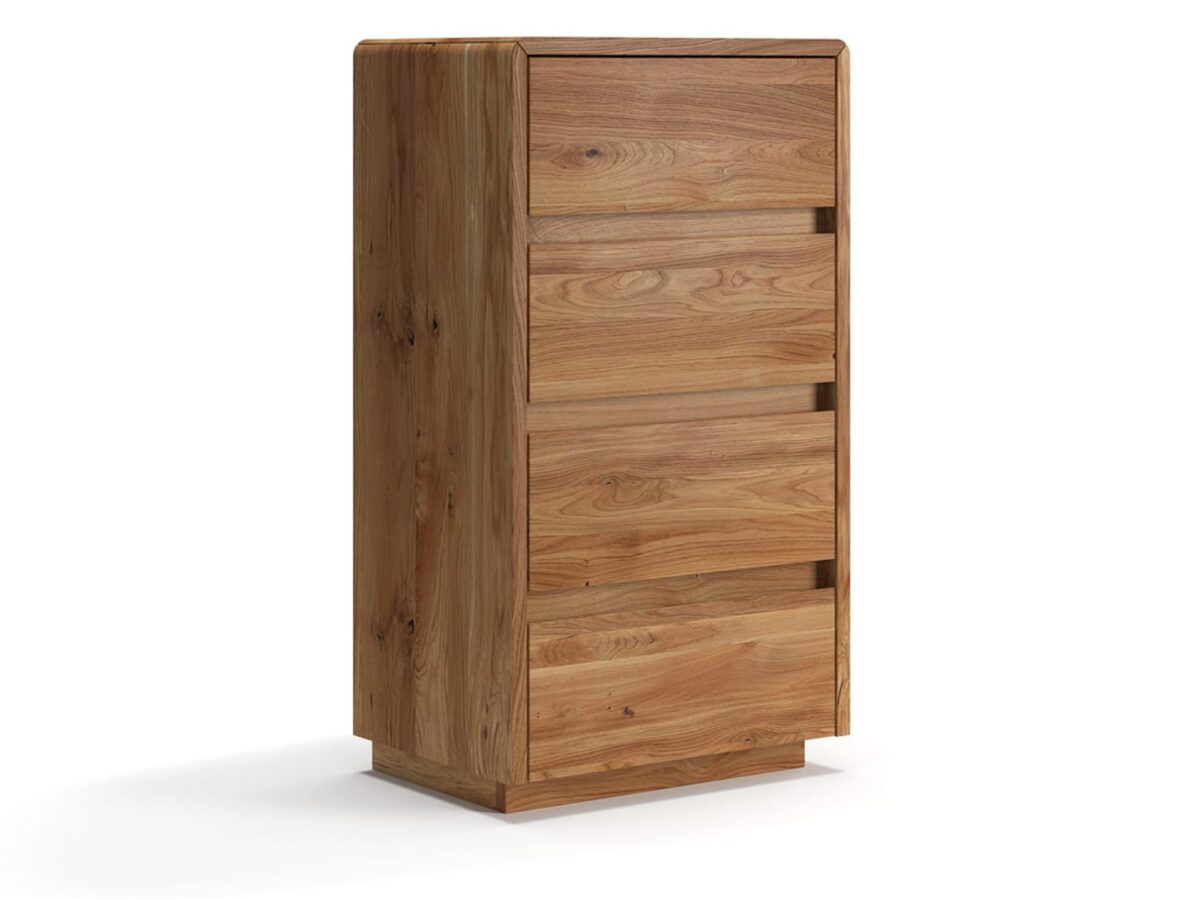 Komoda dębowa Dormelio 55 cm z czterema szufladami