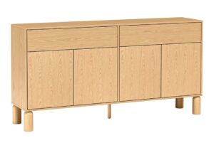 Miniaturka 6 - Komoda Dunvelo 180 cm dąb Bookmatch – widok z lewej strony
